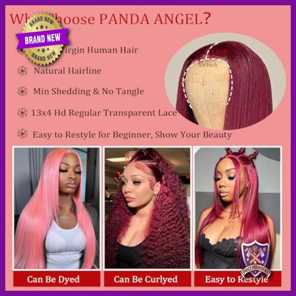 30 Inch Human Hair Lace Front Wig Glueless Straight Full Frontal 13x4